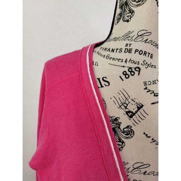 Abercrombie And Fitch One Button Cardigan Small Long Sleeve Logo Pink VTG 90's - Picture 3 of 12